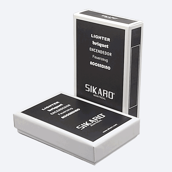 SIKARO®星空* 银面金色边条日本设计时尚强力防风打火机雪茄香烟厨房户外可重复充气可调节火焰高度便携式-12