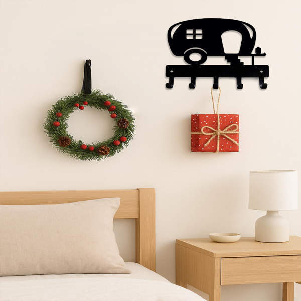 CIFbuy 复古乡村钥匙挂墙架 厨房门厅卧室可爱墙面收纳架(TikTok、temu下自提)-4