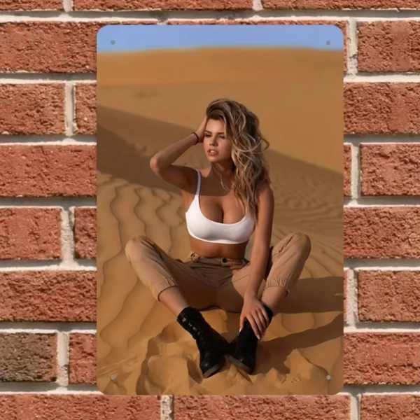 CIFbuy男士空间铝制装饰牌 性感女郎墙面海报 酒吧咖啡厅办公室车库家居装饰（TikTok、temu下自提）-1