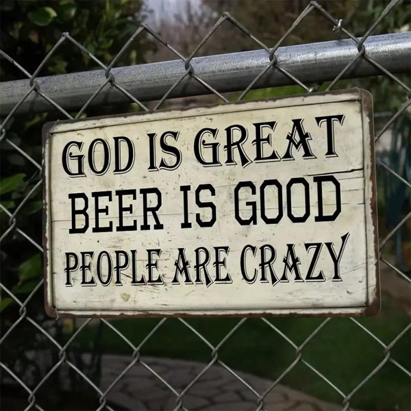 CIFbuy复古金属装饰牌家居车库酒馆独特壁挂(TikTok、temu下自提)-3