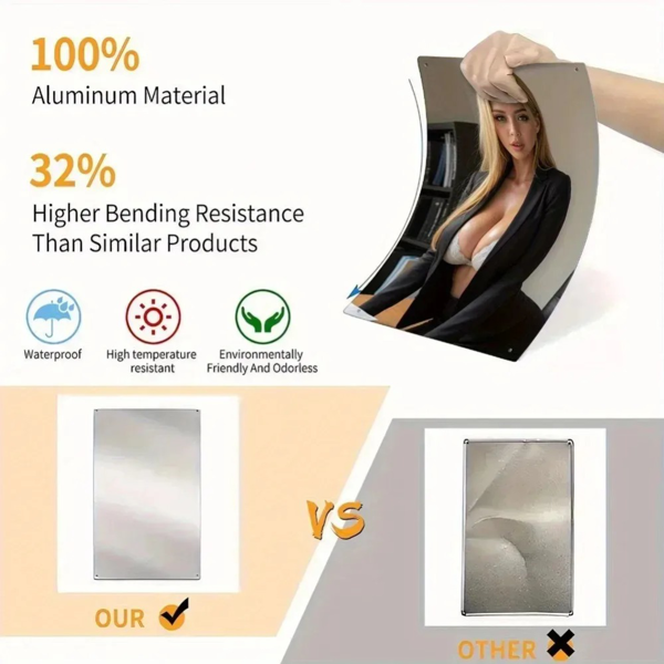 CIFbuy复古简约女性肖像铝制装饰墙画 客厅卧室办公室优雅女郎艺术（TikTok、temu下自提）-6