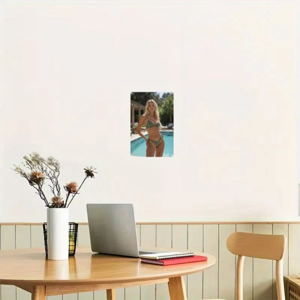 CIFbuy复古绿比基尼艺术金属墙饰 8x12英寸单件装 TikTok、temu下自提-5