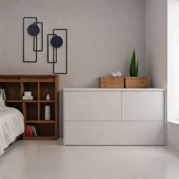 中文标题：CIFbuy抽象线条铁墙艺术套件 现代简约黑白装饰适用于客厅卧室办公室万圣节礼物（TikTok、temu下自提）-2