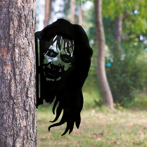 CIFbuy哥特女巫金属墙饰 手工铁制窗挂 万圣节装饰 礼品(TikTok、temu下自提)-4