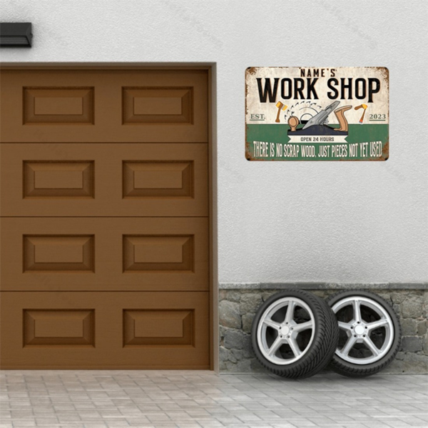 CIFbuy金属定制刻字复古标牌 工坊车库工具房装饰 圣诞节礼物(TikTok、temu下自提)-5