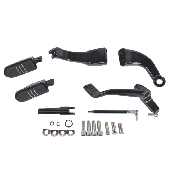 前置脚踏 Mid Control Shifter Lever Pegs Kit Black Fits for Harley Sportster Forty Eight Iron XL883 XL1200 Models 2004-2013-1