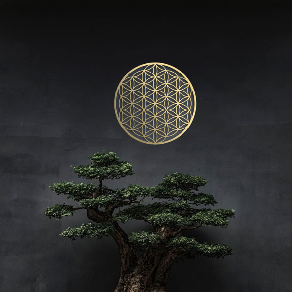 CIFbuy一体式莲花铝墙饰艺术 卧室客厅沙发上方花卉墙面装饰点缀（TikTok、temu下自提）-4