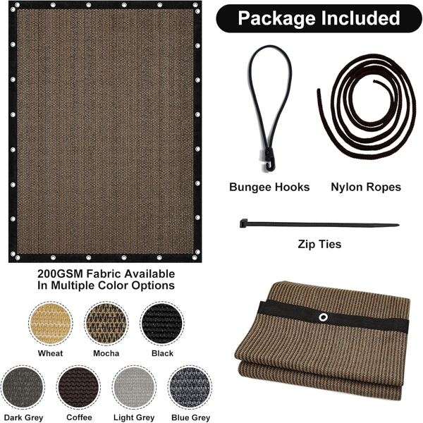 XISHAN 6'X10' 摩卡色HDPE花园网-3