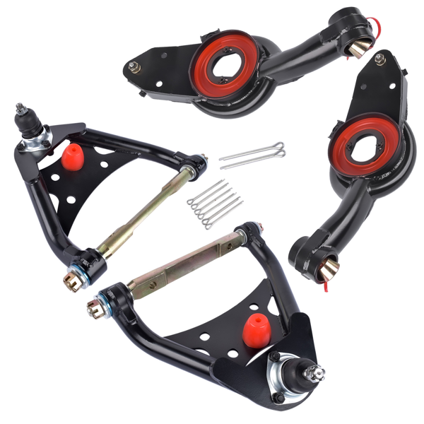 控制臂 4Pcs Upper Lower Control Arm Kit Fit for Chevrolet Bel Air Caprice Impala Sedan Wagon 1965-1970-3