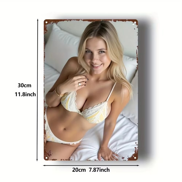 CIFbuy复古铝制墙壁装饰艺术版画 厨房酒吧花园农舍家居装饰（TikTok、temu下自提）-3