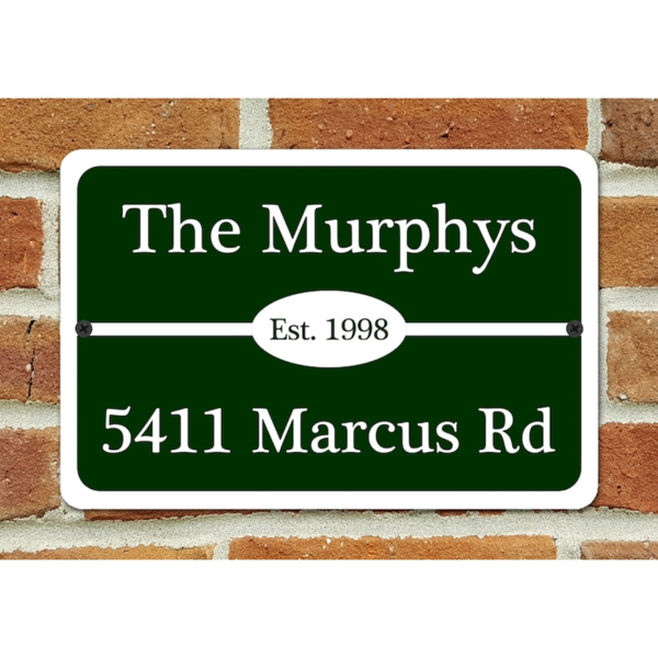 CIFbuy个性化家庭住址门牌 金属门牌 可定制姓名和门牌号码（TikTok、temu下自提）-1