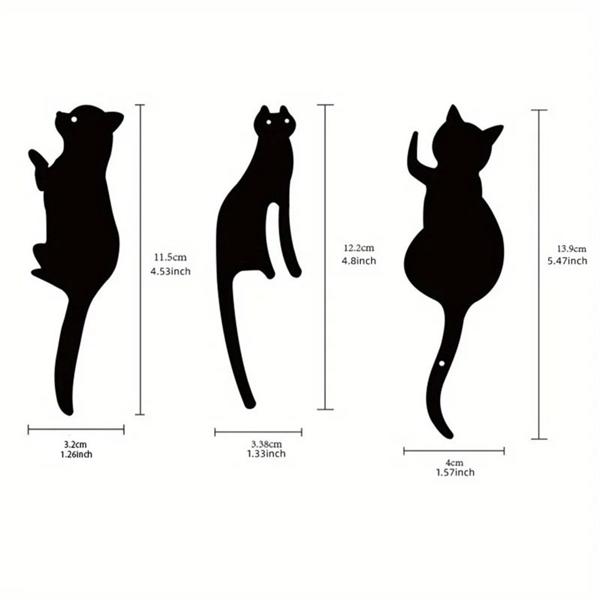 CIFbuy 三件套金属猫墙饰套装 时尚猫咪客厅卧室装饰礼物 (TikTok、temu下自提)-4