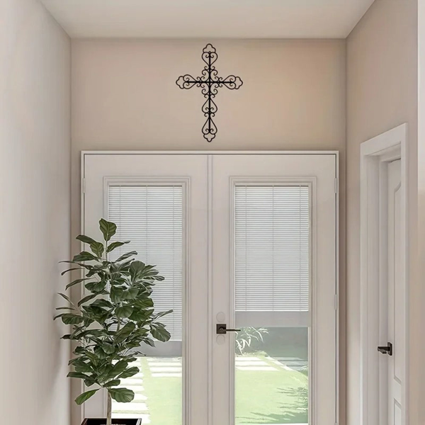 CIFbuy复古交叉金属墙壁装饰艺术 适用于多场景家居布置（TikTok、temu下自提）-5