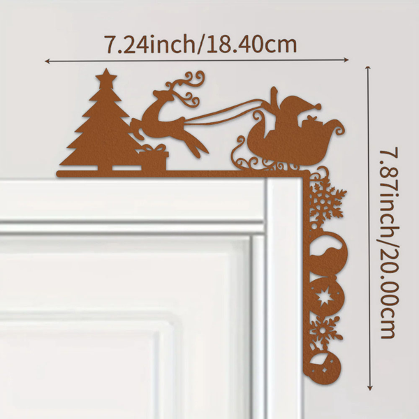 CIFbuy复古金属雪橇墙饰 乡村农舍圣诞装饰客厅壁挂(TikTok、temu下自提)-2
