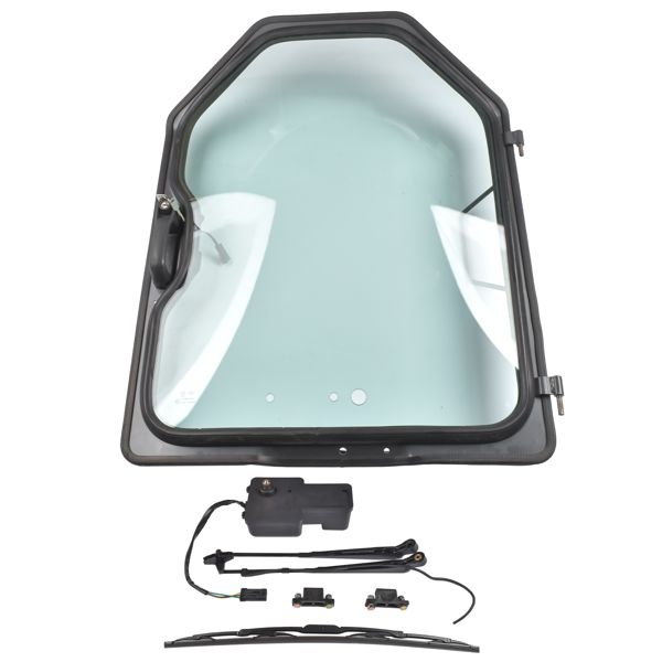 挡风玻璃 Front Door Frame & Window Assembly with Wiper + Motor Replacement for Bobcat S130 S150 S160 S175 S185 T110 T140 T180 T190 T200-1