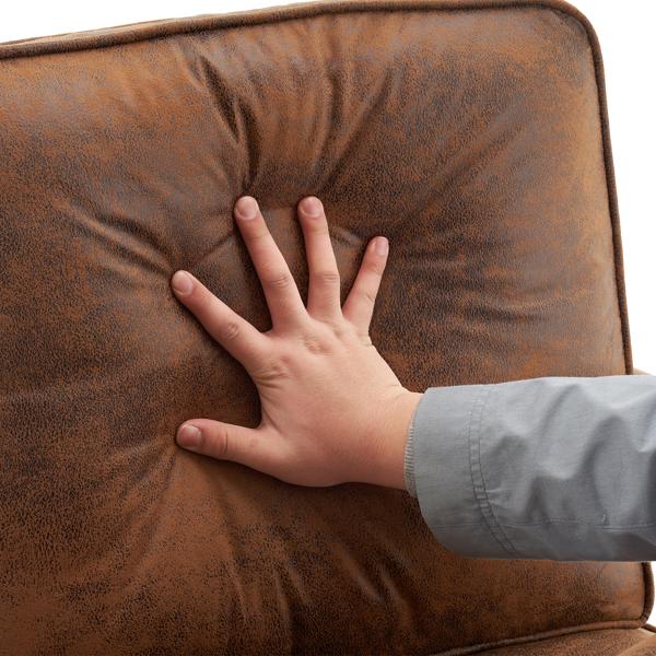 【同款编码：74986499】橡木扶手 单人休闲椅 橡木 软包 烫金布 橙色 室内休闲椅-26