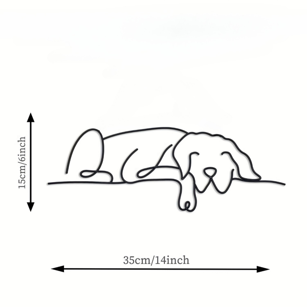 中文标题：CIFbuy简约黑色铁制狗狗剪影墙饰 宠物纪念礼物 万圣节家居装饰（TikTok、temu下自提）-7