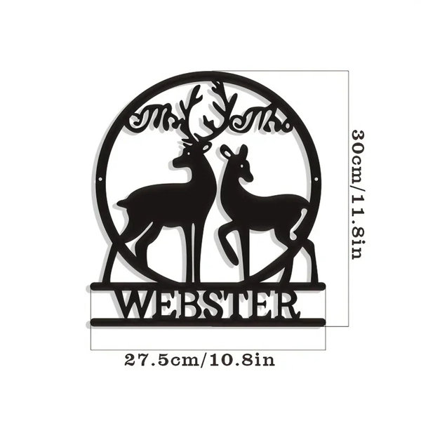 CIFbuy哥特鹿头壁饰现代铁制动物雕塑防水防锈家居装饰万圣节礼物(TikTok、temu下自提)-3