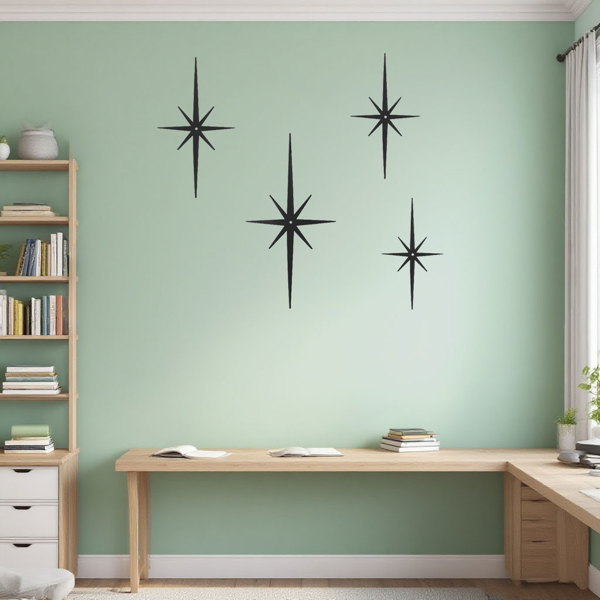 CIFbuy中世纪八角星纹复古铁艺墙饰简约哥特风家居装饰艺术品(TikTok、temu下自提)-3