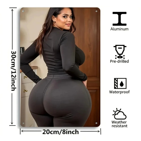 CIFbuy性感臀部艺术铝制装饰牌 卧室客厅办公室宿舍墙壁装饰(TikTok、temu下自提)-2