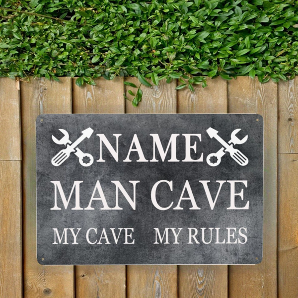 CIFbuy个性化手工雕刻金属装饰牌 车库工作室墙面牌匾礼品（TikTok、temu下自提）-7