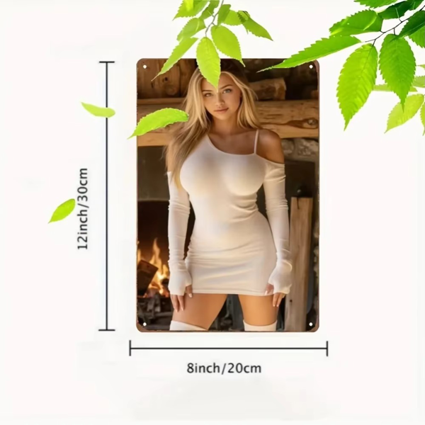 CIFbuy复古防水防尘壁炉绿植铝墙饰家居酒吧咖啡馆装饰(TikTok、temu下自提)-3