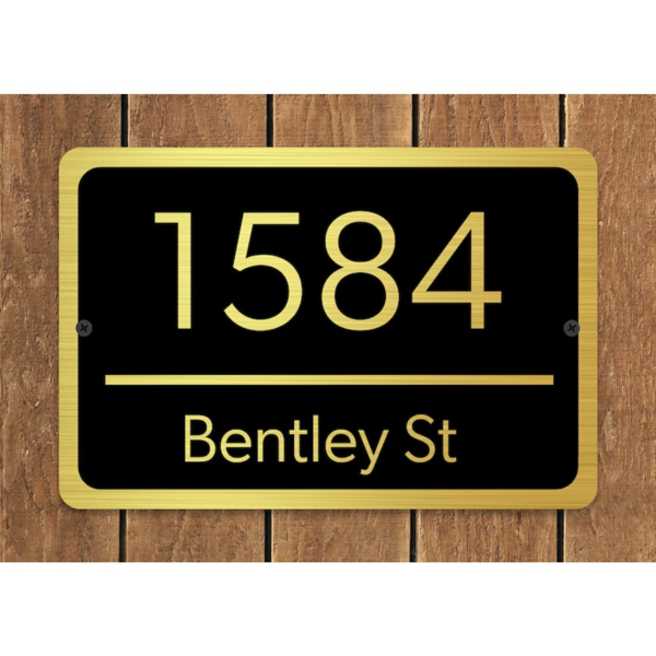 CIFbuy定制家用地址牌金属拉丝金设计文字房屋号码标牌（TikTok、temu下自提）-1