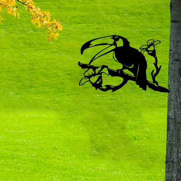 CIFbuy典雅复古蝴蝶飞鸟剪影花园桩户外庭院草坪装饰园艺礼物(TikTok、temu下自提)-7