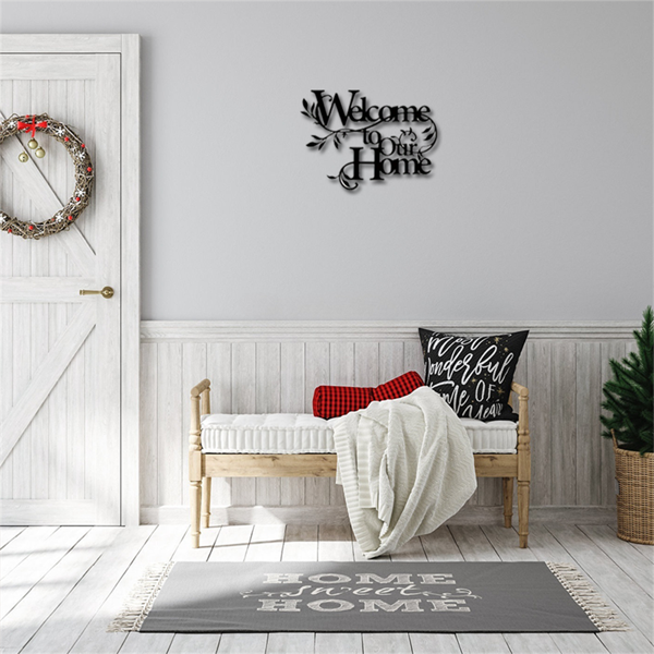 CIFbuy复古农家风格铁制墙面装饰牌 生活起点爱无止境 防水耐用乡村家居装饰(TikTok、temu下自提)-6