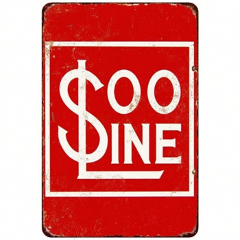 CIFbuy 普斯线铁路复古金属标识，适用于火车车厢模型铁路装饰（TikTok 平台，提供上门取货服务）