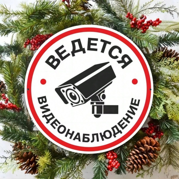 CIFbuy圆形监控警示金属标牌装饰（TikTok、temu下自提）-7