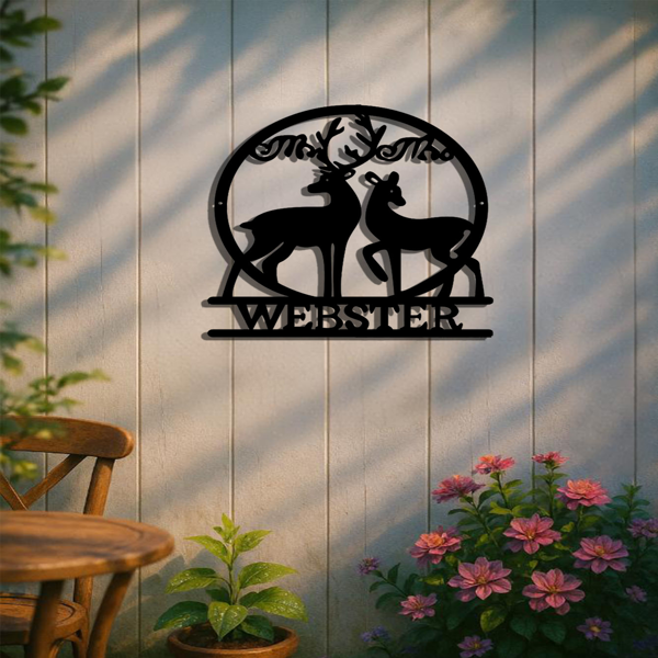 CIFbuy哥特鹿头壁饰现代铁制动物雕塑防水防锈家居装饰万圣节礼物(TikTok、temu下自提)-5