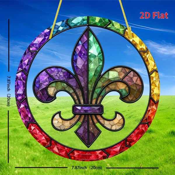 CIFbuy 7.87英寸多彩花卉亚克力太阳捕捉器节日装饰 (TikTok、temu下自提)-2