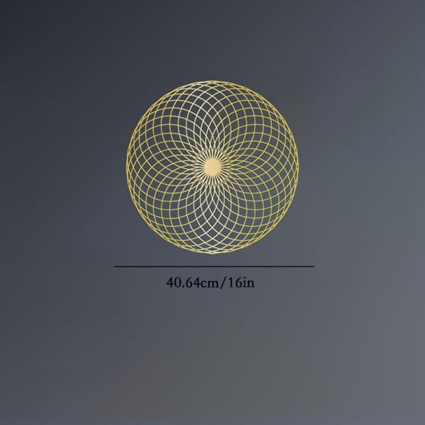 CIFbuy圆形螺旋几何墙饰 奢华现代3D墙面装饰 客厅简约艺术点缀（TikTok、temu下自提）-2