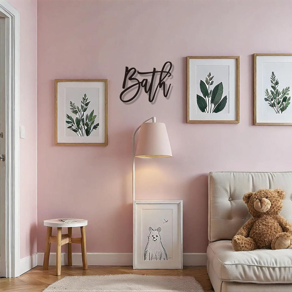 CIFbuy复古工业风水性防锈铁制装饰墙牌客厅厨房卧室浴室挂饰（TikTok、temu下自提）-4