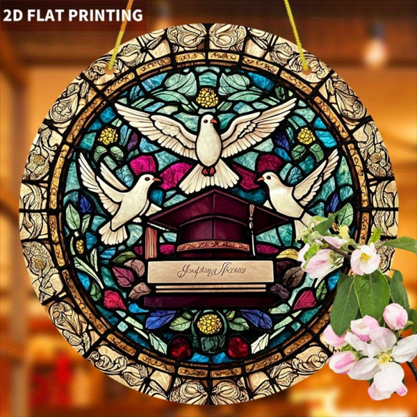 CIFbuy七彩亚克力和平鸽毕业阳光捕手彩色窗户悬挂装饰品（TikTok、temu下自提）-6