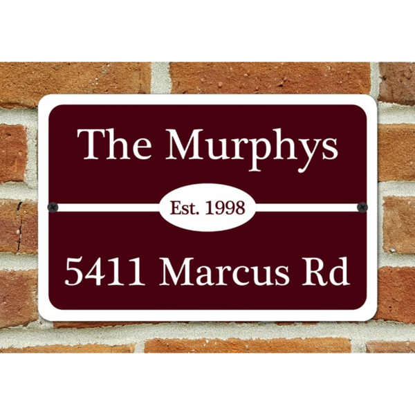 CIFbuy个性化家庭住址门牌 金属门牌 可定制姓名和门牌号码（TikTok、temu下自提）-4