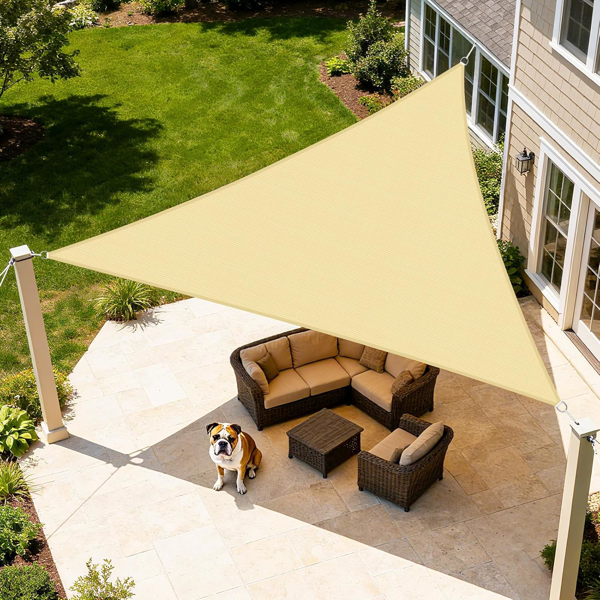 10'X10' 沙色HDPE遮阳帆-9
