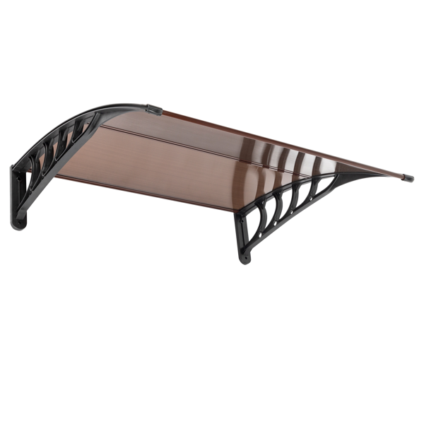 【同款编码：70596693】40*38in 棕色板黑色支架/全棕色铝条 雨篷 塑料支架 阳光板-9