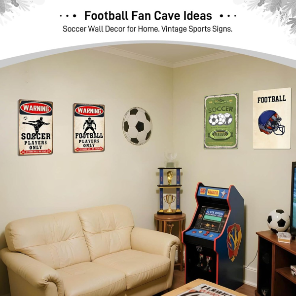 CIFbuy足球主题装饰金属标牌生日派对礼物（TikTok、temu下自提）-6