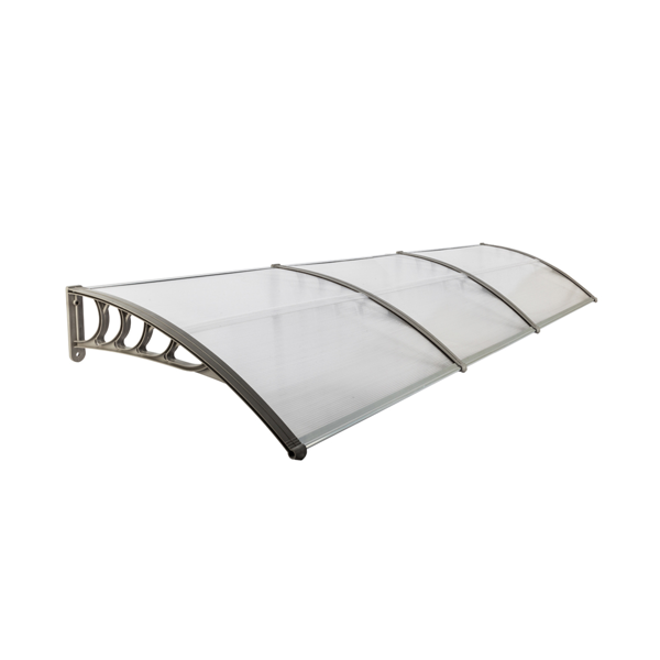 【同款编码：51069445】120*38in 透明板灰色支架 雨篷 塑料支架 阳光板 前后铝条-6