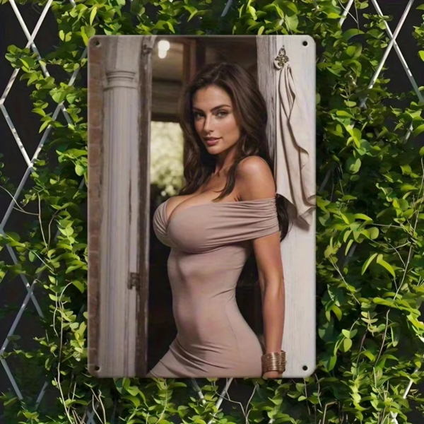 CIFbuy复古曲线女性火焰铝艺术墙装饰家居酒吧车库咖啡厅安装便捷(TikTok、temu下自提)-4