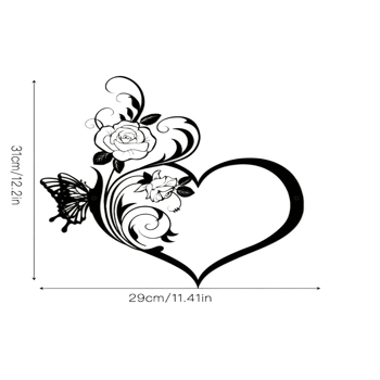 CIFbuy复古玫瑰蝴蝶心形铁艺墙饰 客厅卧室装饰品（TikTok、temu下自提）
