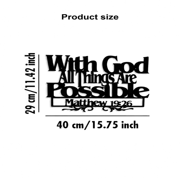 CIFbuy复古农家风铁制墙面装饰艺术带励志圣经经文基督经文家居教堂祷告室装饰(TikTok、temu下自提)-7