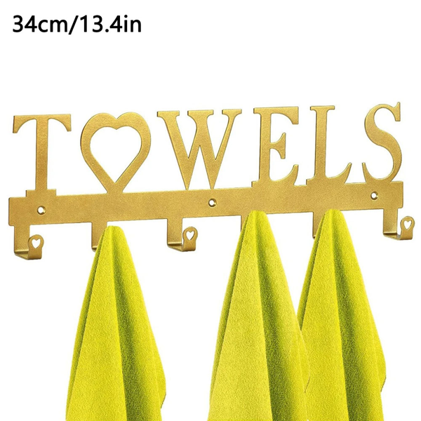 CIFbuy哥特风黑色铁制墙钩防锈涂层毛巾架浴室厨房门厅挂钩(TikTok、temu下自提)-3