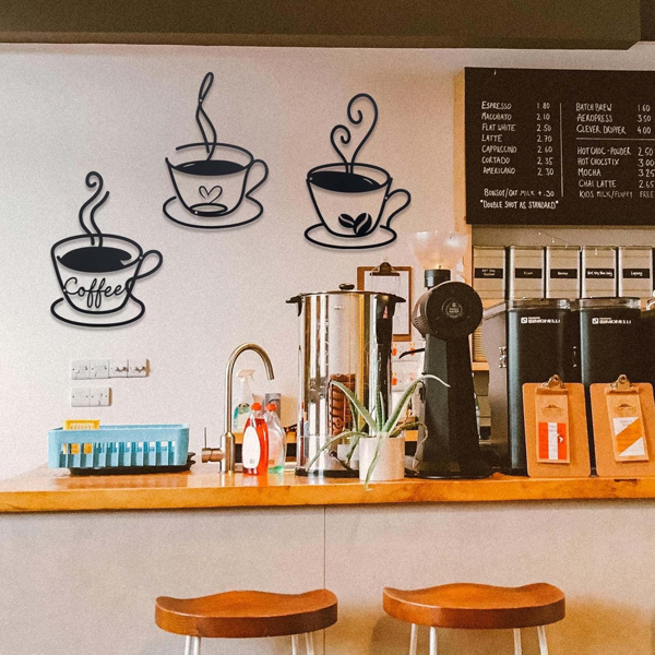 CIFbuy复古金属咖啡标志墙饰 工业风厨房酒吧墙面装饰牌(TikTok、temu下自提)-6