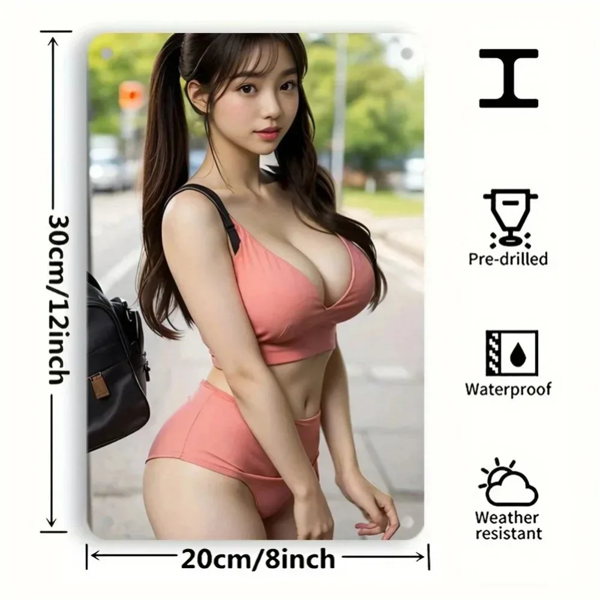 CIFbuy复古多用途铝制墙面装饰牌20x30厘米（TikTok、temu下自提）-4