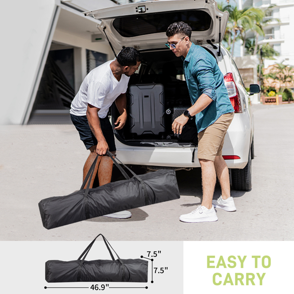 6.5X6.5FT 草绿色 4围(2围2门)  折叠棚 210D牛津布 白色喷塑钢管 配拎包-11