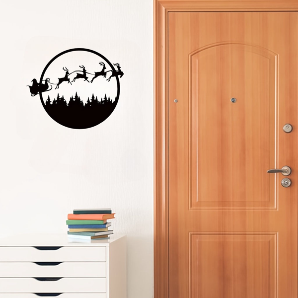 CIFbuy万圣节圣诞节双面24英寸金属墙面装饰挂件可翻转季节性家居饰品（TikTok、temu下自提）-6