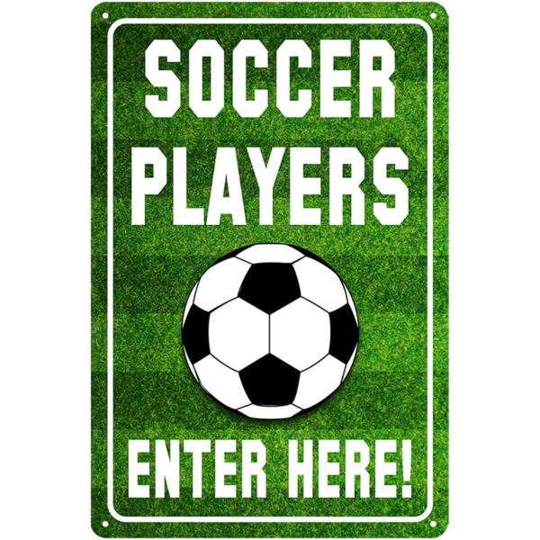 CIFbuy儿童足球主题金属挂钩卧室门牌装饰标语(TikTok、temu下自提)-1